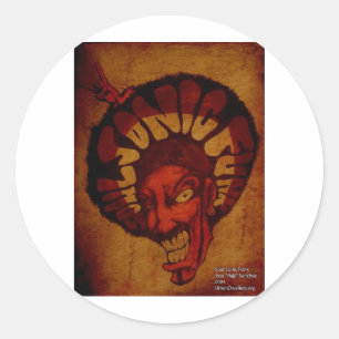 Zulu soulsonic funk classic round sticker