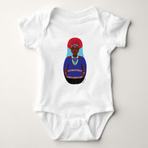 Zulu, South African Matryoshka Baby Bodysuit