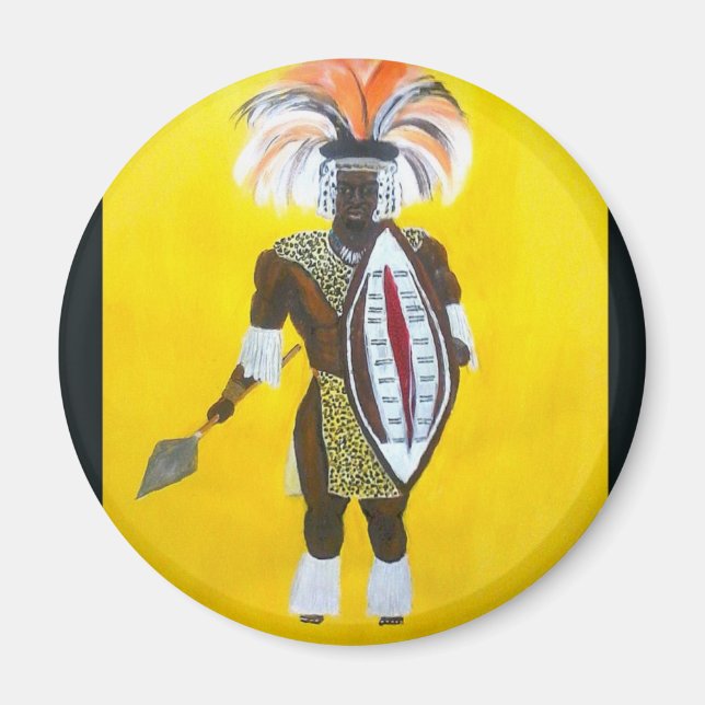 Zulu Warrior Magnet (Front)