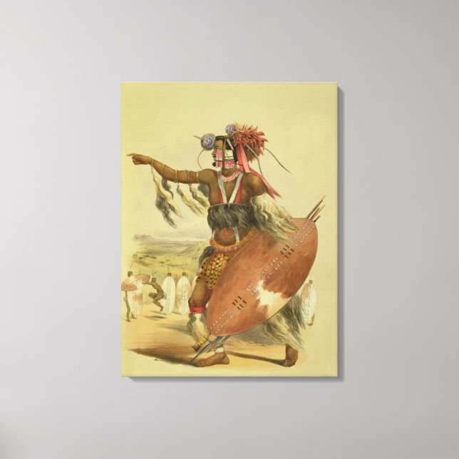 Zulu warrior, Utimuni, nephew of Chaka the late Zu Canvas Print (Front)