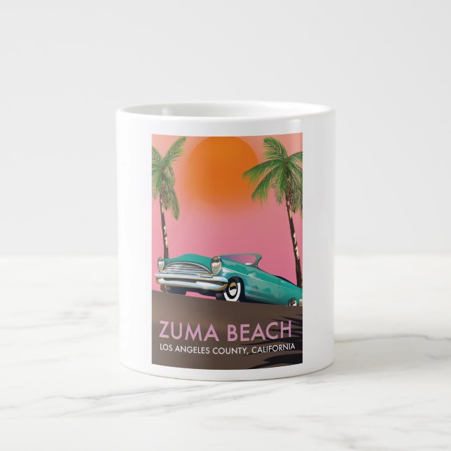 Zuma Beach Los Angeles County California Large Coffee Mug (Front)