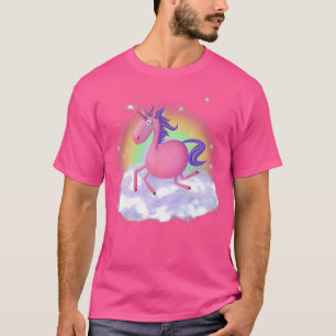 Zuna the Unicorn Colourful Rainbow Fantasy Art T-Shirt