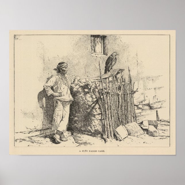 Zuni eagle cage poster (Front)