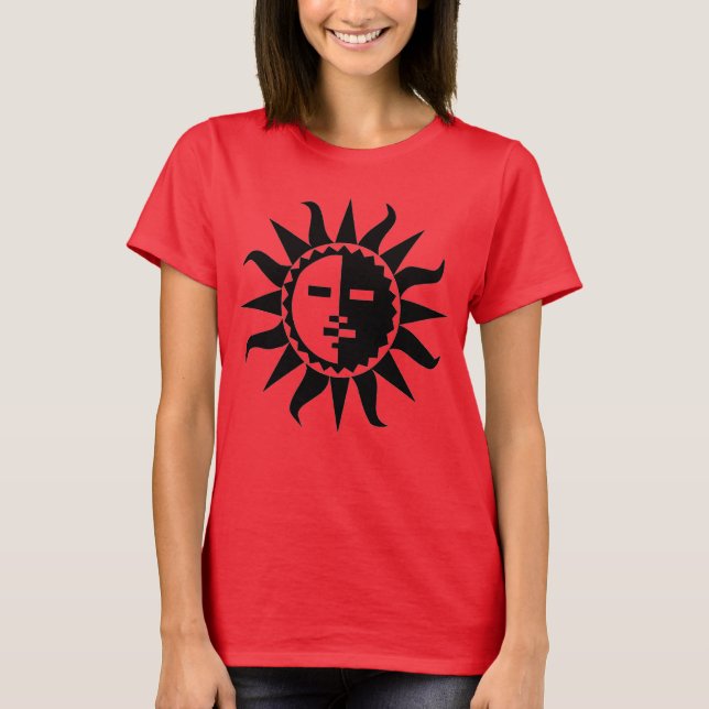 Zuni sun and Mantras T-Shirt (Front)