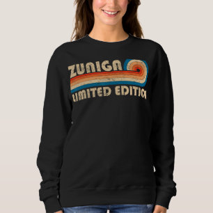ZUNIGA Surname Retro Vintage 80s 90s Birthday Reun Sweatshirt
