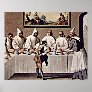 Zurbaran de Francisco - St Hugo of Grenoble Poster