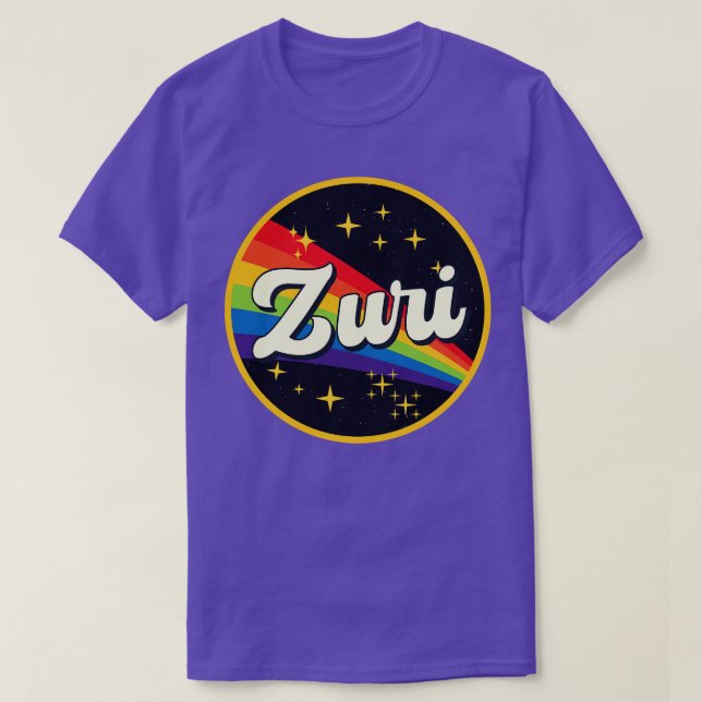 Zuri Rainbow In Space Vintage Style T-Shirt (Design Front)