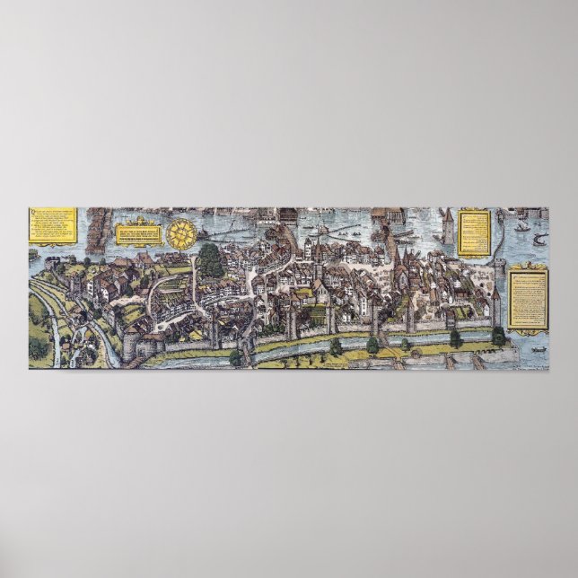 Zürich - 1576 Map Poster (Front)