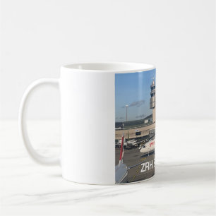 Zurich Airport with a Swiss Airlines Airbus A320 Coffee Mug