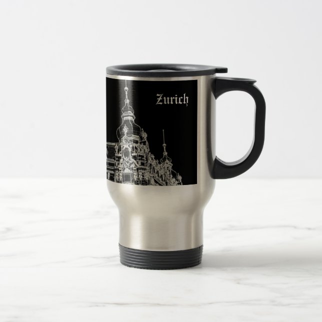Zurich architecture travel mug (Right)