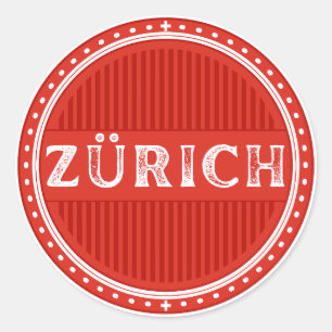Zurich City Pride Emblem – Swiss Identity Classic Round Sticker