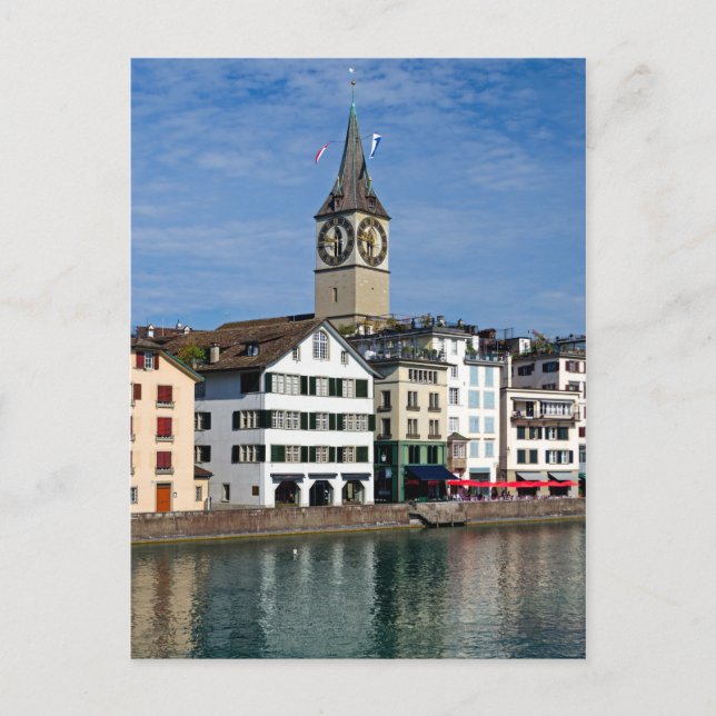 Zurich Clock Tower Postcard (Front)