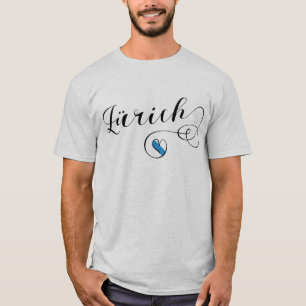 Zürich Flag in Heart, Zurich, Switzerland T-Shirt