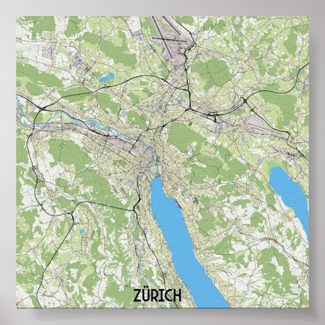 Zurich map poster (Front)