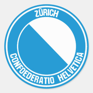 Zürich Round Emblem Classic Round Sticker
