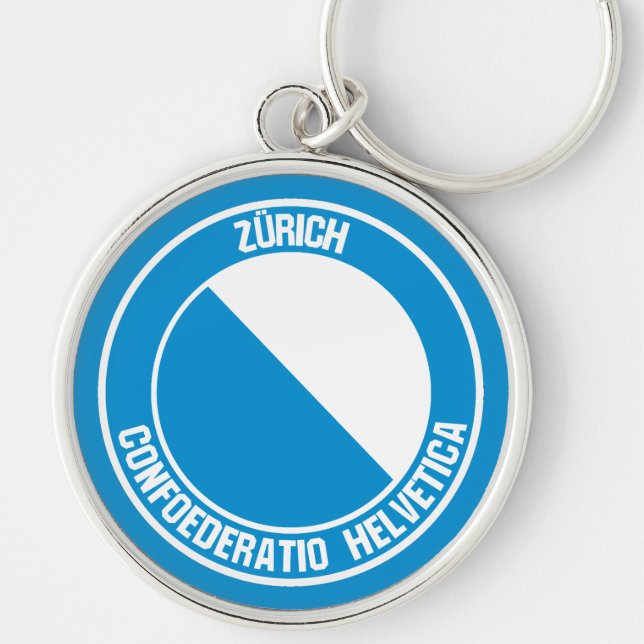 Zürich Round Emblem Key Ring (Front)