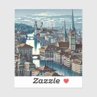 Zurich Switzerland 3 Inch Vinyl Sticker