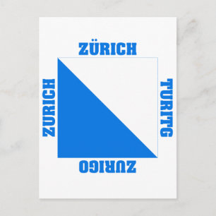 Zurich Switzerland Canton Flag Postcard