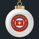 Zürich Switzerland Ceramic Ball Christmas Ornament<br><div class="desc">Zurich Switzerland</div>