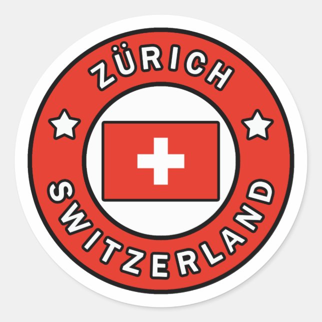 Zürich Switzerland Classic Round Sticker (Front)