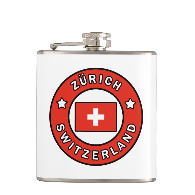 Zürich Switzerland Hip Flask (Front)