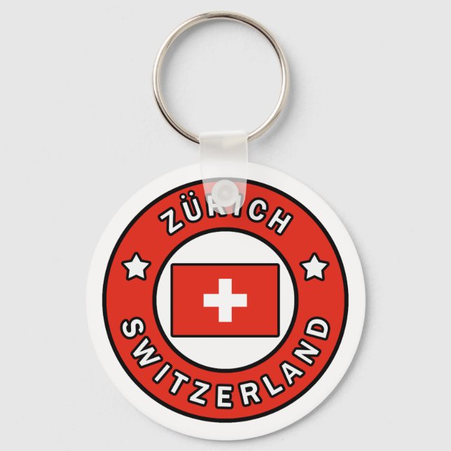 Zürich Switzerland Key Ring (Front)