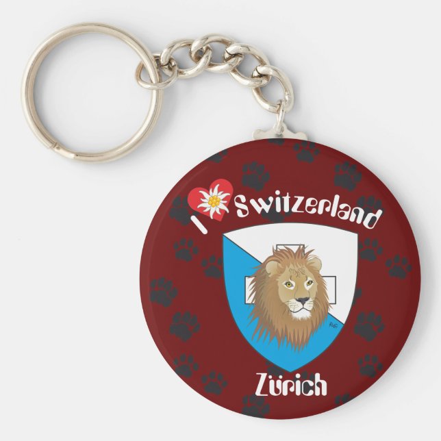 Zurich Switzerland Key Ring (Front)