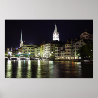 Zurich, Switzerland Limmat River - Print