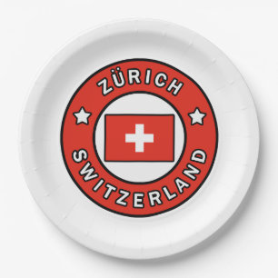 Zürich Switzerland Paper Plate
