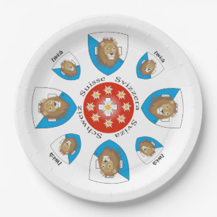 Zurich Switzerland Pappteller Paper Plate