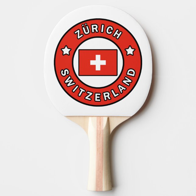 Zürich Switzerland Ping Pong Paddle (Front)