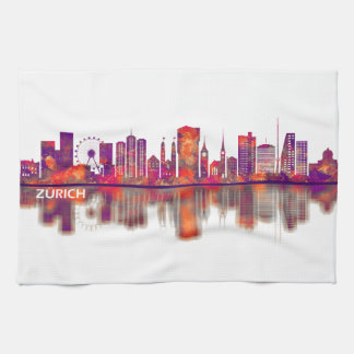 Zurich Switzerland Skyline Tea Towel