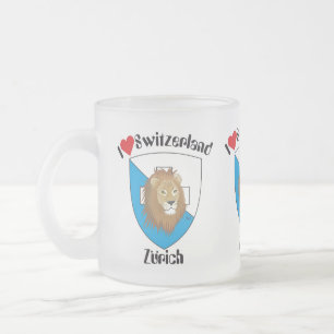 Zurich Switzerland Suisse Svizzera Tasse Frosted Glass Coffee Mug
