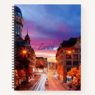 Zurich Switzerland Sunset Notebook