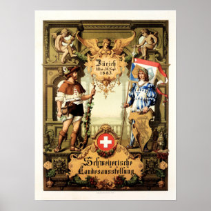 ZURICH SWITZERLAND Swiss National Tourism Expo Poster