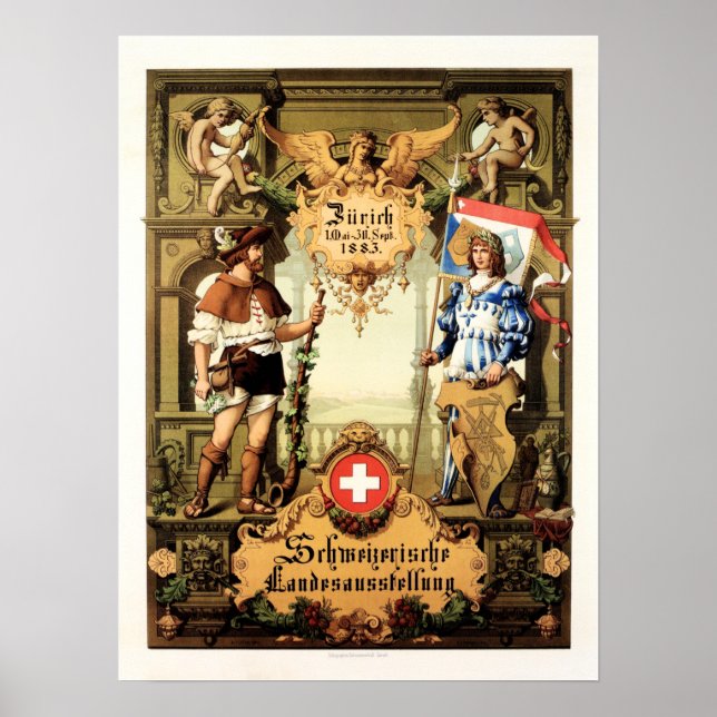ZURICH SWITZERLAND Swiss National Tourism Expo Poster (Front)