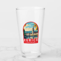 Zurich Switzerland Travel Art Emblem