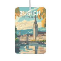 Zurich Switzerland Travel Art Vintage