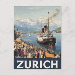 Zurich Switzerland Travel Postcard