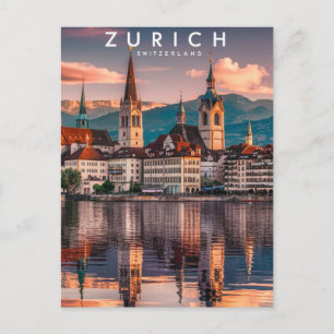 Zurich Switzerland Travel Postcard