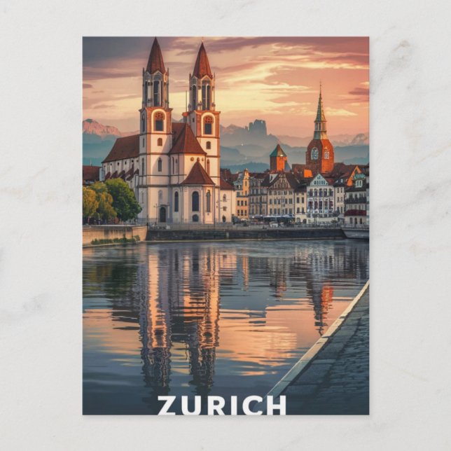 Zurich Switzerland Travel Postcard (Front)