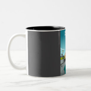 Zurich Switzerland Travel Poster Two-Tone Coffee Mug