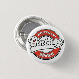 Zürich Switzerland vintage style logo 3 Cm Round Badge