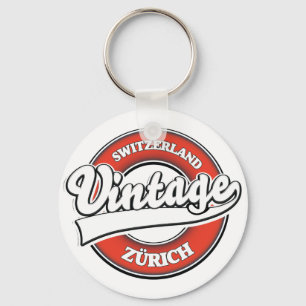 Zürich Switzerland vintage style logo Key Ring