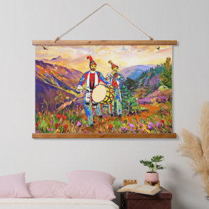 Zurna Dawola Wood Topped Wall Tapestry