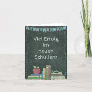 Zurück zur Schule Viel Erfolg im neuen Schuljahr Card