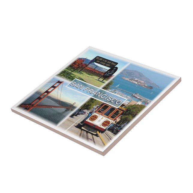 zUS0028 SAN FRANCISCO, Mosaic, California, Tile (Side)