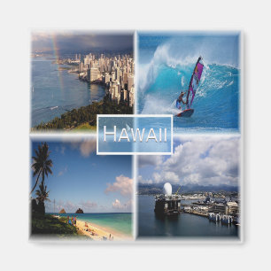 zUS021 HAWAII, Mosaic, Honolulu, America, Fridge Magnet