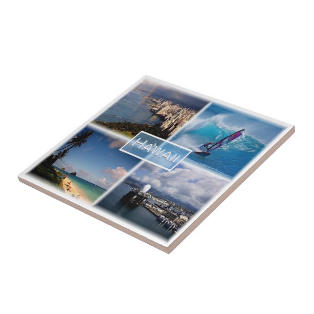 zUS021 HAWAII, Mosaic, Honolulu, America, Tile (Side)