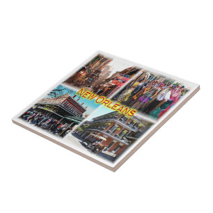 zUS024 NEW ORLEANS, Bourbon Street, Mosaic, Tile